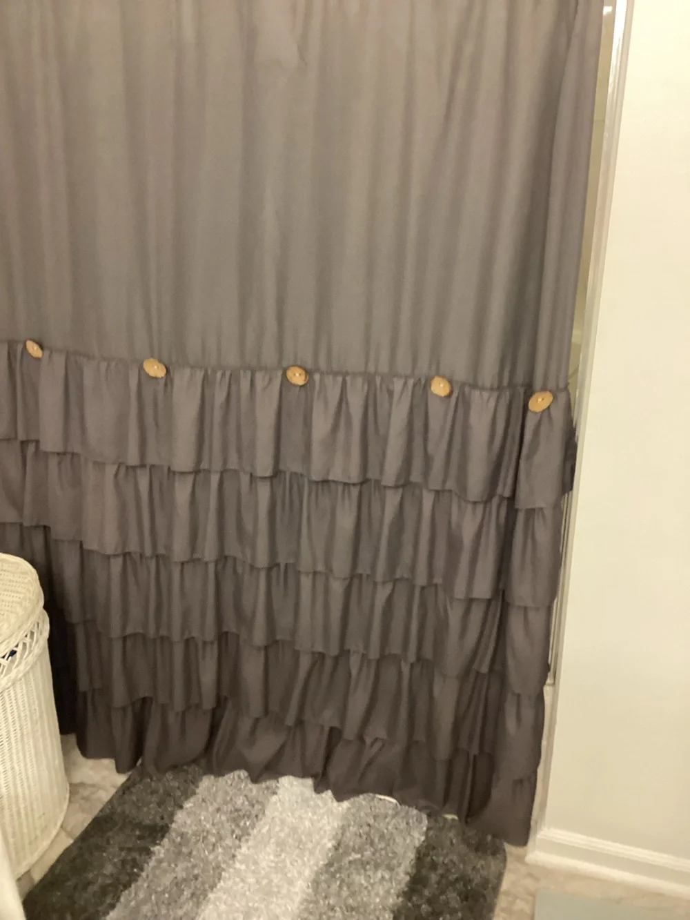 Seasonwood gray shower curtain, 72”X84”, New still in package